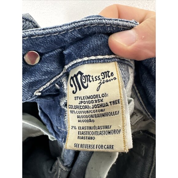 Miss Me Womens 26X31 Blue Denim Jeans Skinny Stretch Sunny - Picture 7 of 7